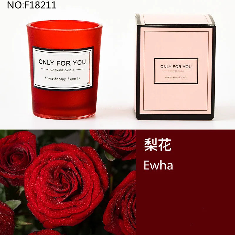 bougie parfumée romantique en cire de soja artisanale avec huiles essentielles - vue 10 sur 26