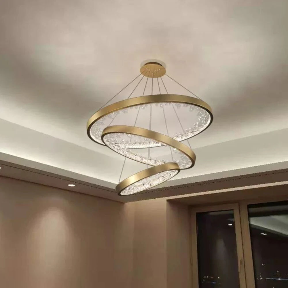 lustre design en cristal lumineux pour décoration moderne intérieure - vue 6 sur 20