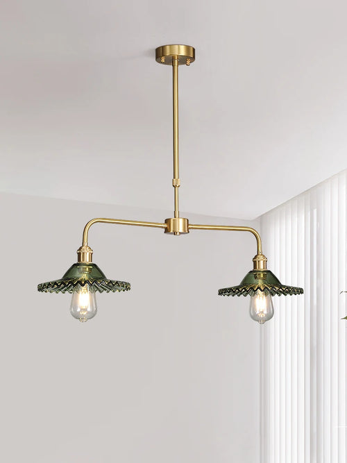 All copper dining room, simple table lamp, modern retro, nostalgic, Nordic porch, coffee shop, American style country Chandelier - vue 4 sur 8