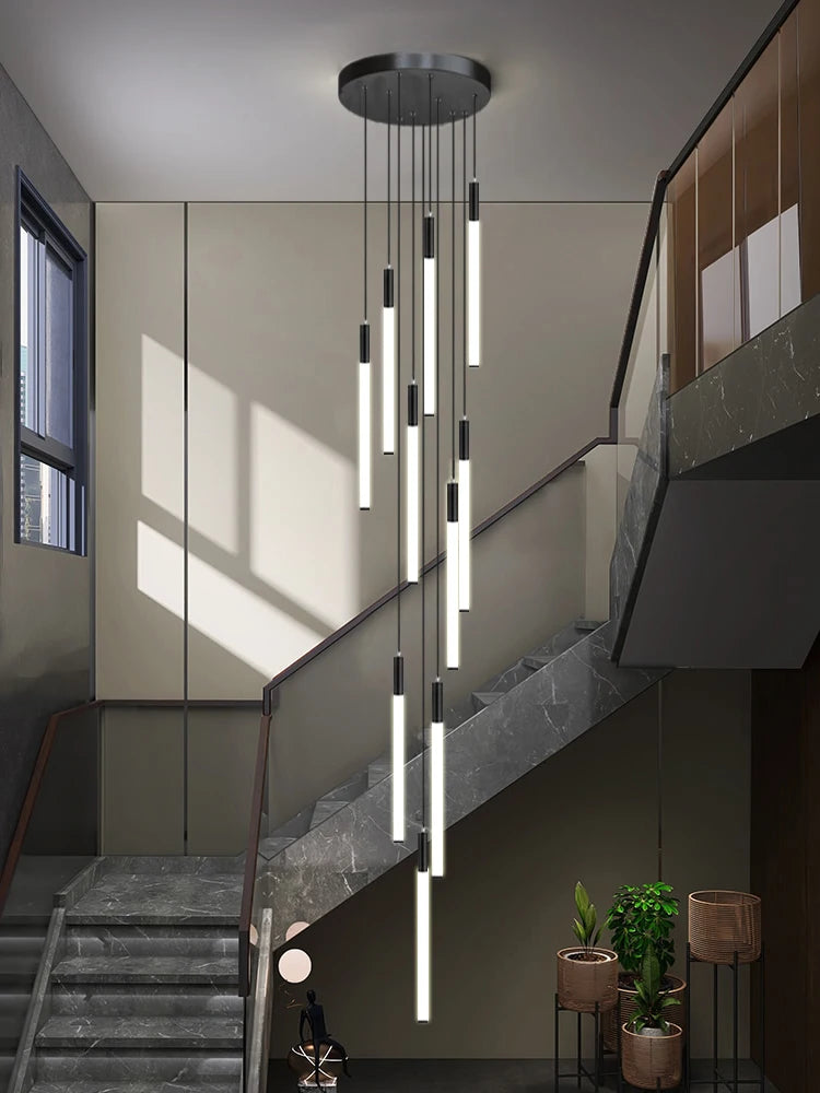 lustre nordique moderne éclairage intérieur design réglable - vue 3 sur 17