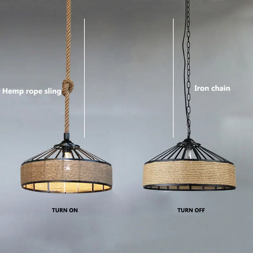 Corde de fer industrie américaine Loft lustre créatif phare Restaurant Bar café lumière salle à manger suspension lampe DropLight - vue 7 sur 10