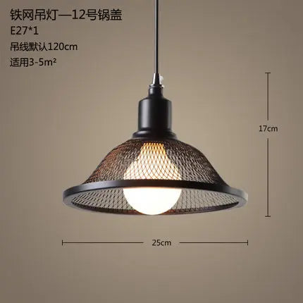 lustre cage à oiseaux style loft rétro en fer créatif minimaliste - vue 15 sur 18