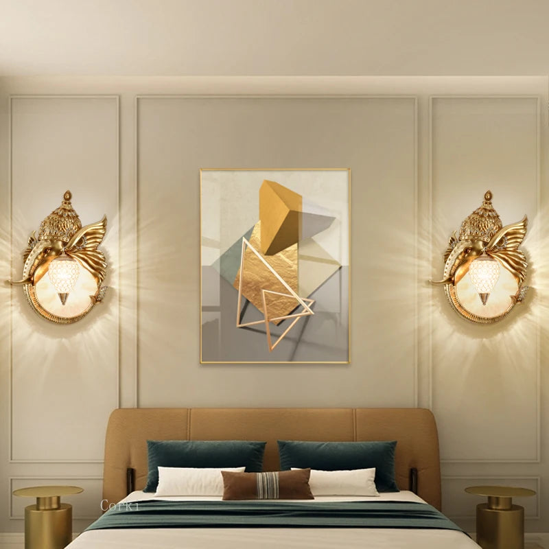 applique murale éléphant rétro déco vintage pour intérieur - vue 6 sur 8