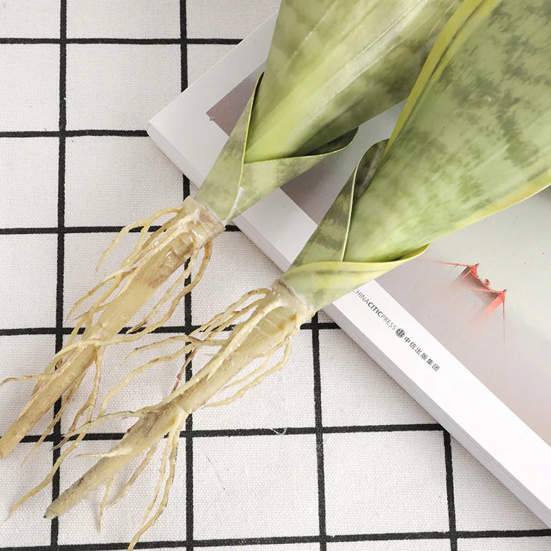 plantes artificielles feuilles de tigre pour décoration intérieure et jardin - vue 6 sur 12