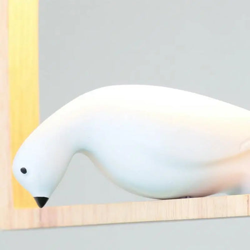 lustre en bois nordique pour oiseaux suspension romantique et chaleureuse - vue 5 sur 6