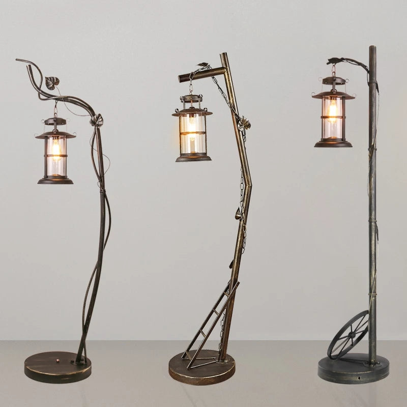lampadaire vintage industriel pour une décoration chaleureuse et originale
