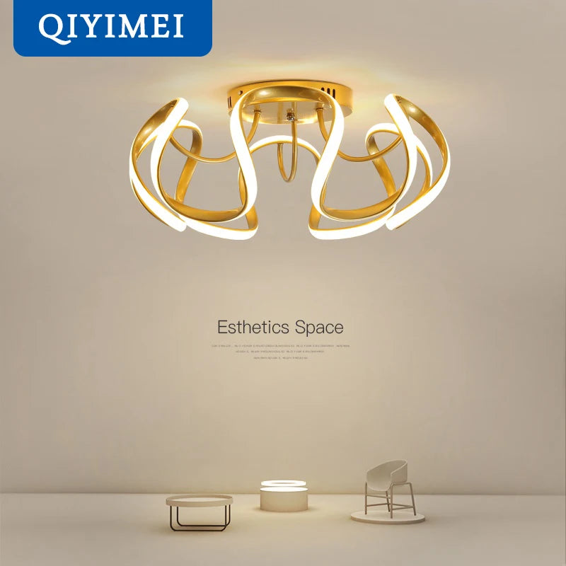 lustre led moderne avec gradateur pour décoration intérieure