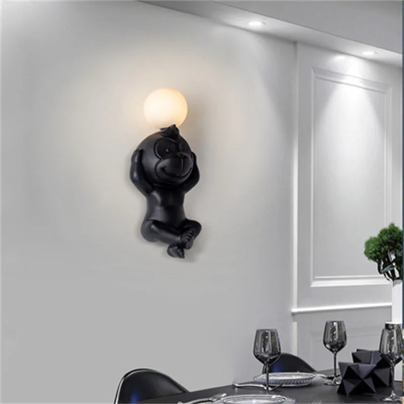applique murale led singe variateur pour éclairage intérieur - vue 3 sur 16