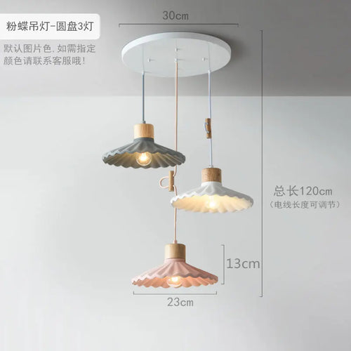 suspension moderne simple led en ciment nordique - vue 3 sur 16