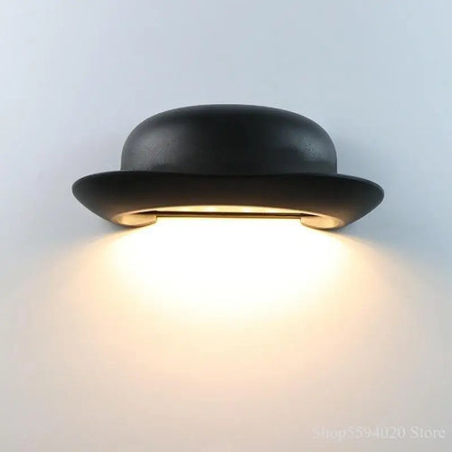 applique murale extérieure led nordique design chapeau de paille