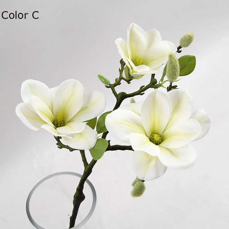 têtes de fleurs artificielles de magnolia pour décoration de mariage et fête - vue 10 sur 11