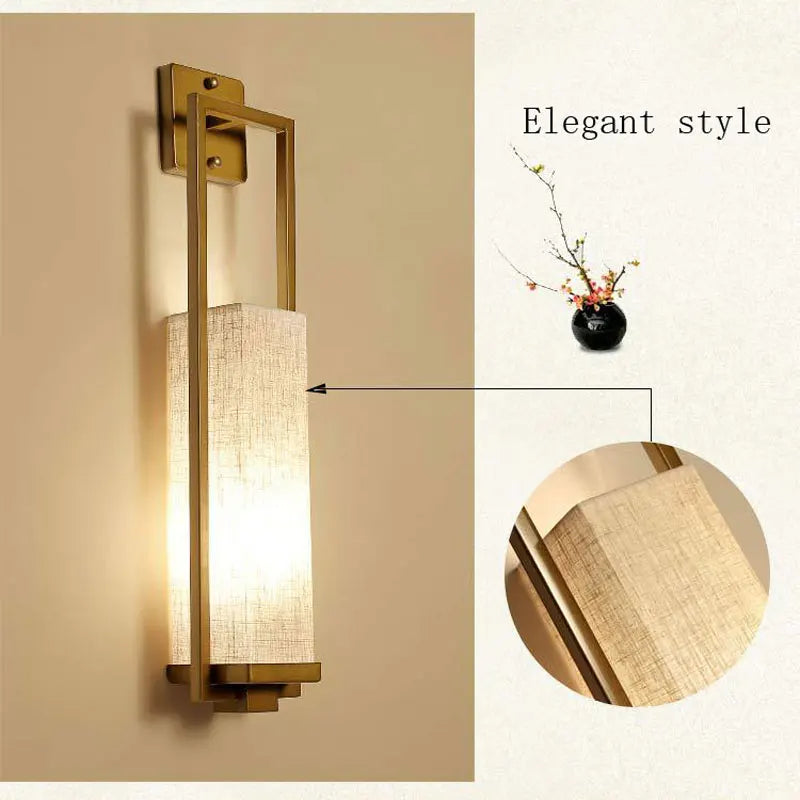 style chinois applique lampe de chevet salon chambre couloir hôtel mur escalier lampe e27 tissu luminaire applique