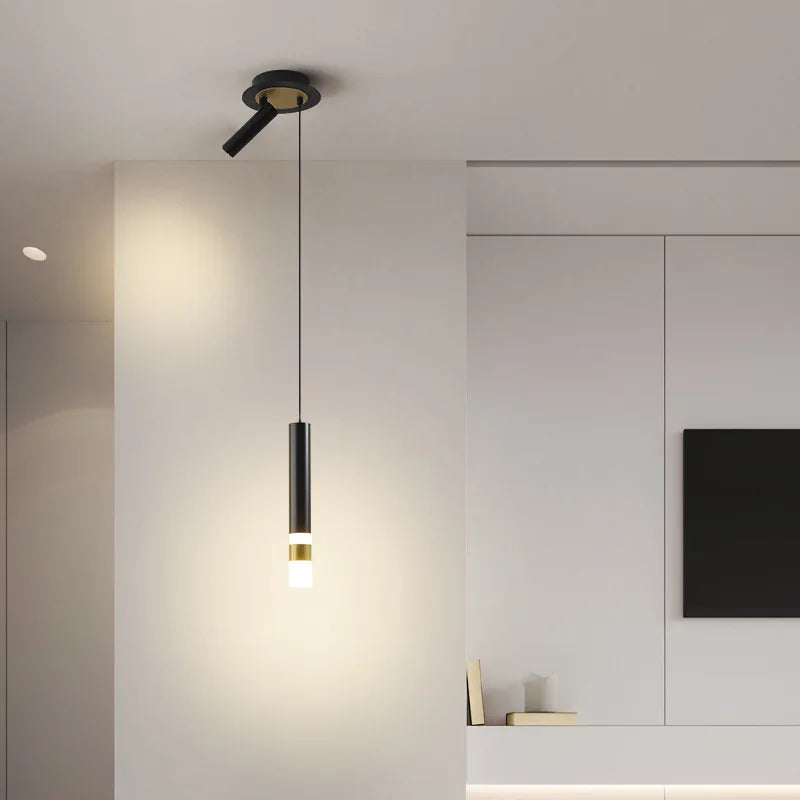 suspension led au design moderne avec long câble - vue 6 sur 14