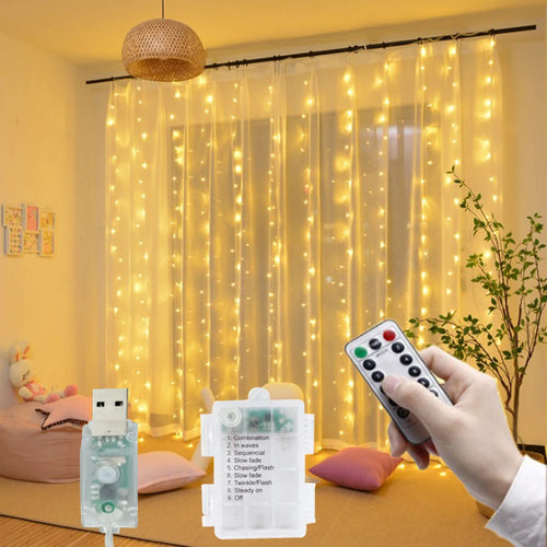 guirlande lumineuse led à piles pour décorations festives et mariage - vue 2 sur 10