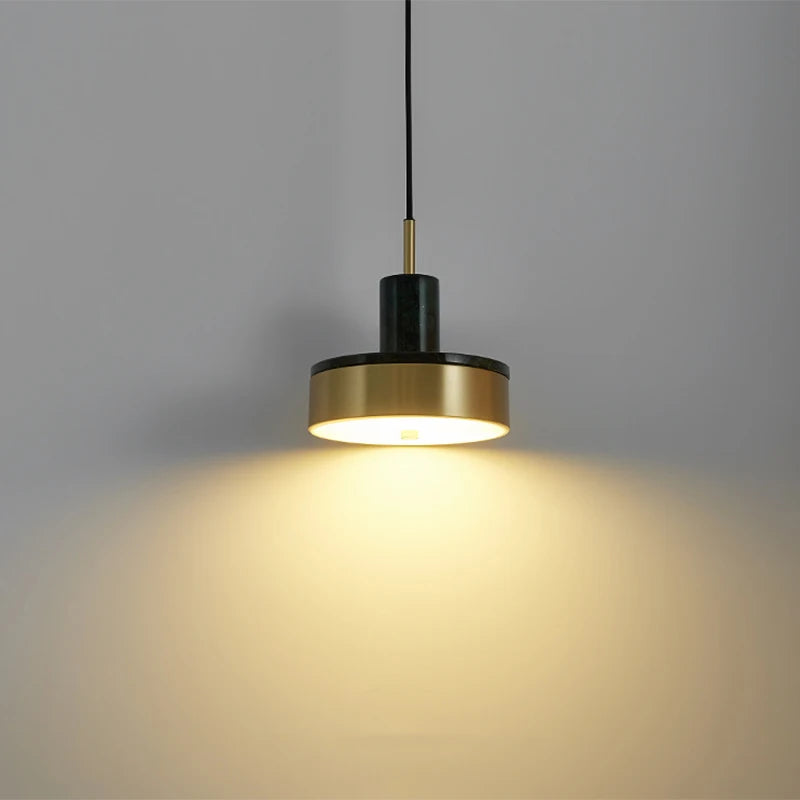 suspension en marbre à tête unique lampe à trois tons pour intérieur