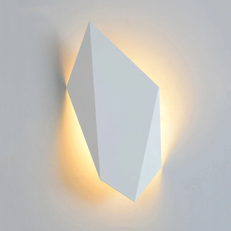 applique murale led nordique imitation pierre de bois pour hôtel