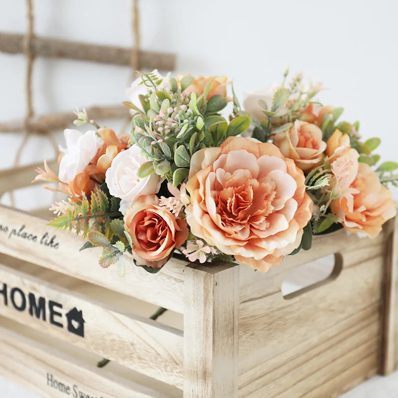 bouquet de pivoines artificielles pour mariage et décoration - vue 5 sur 12