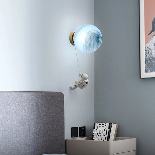 applique murale lune nordique pour chambre d'enfants en cuivre - vue 4 sur 18