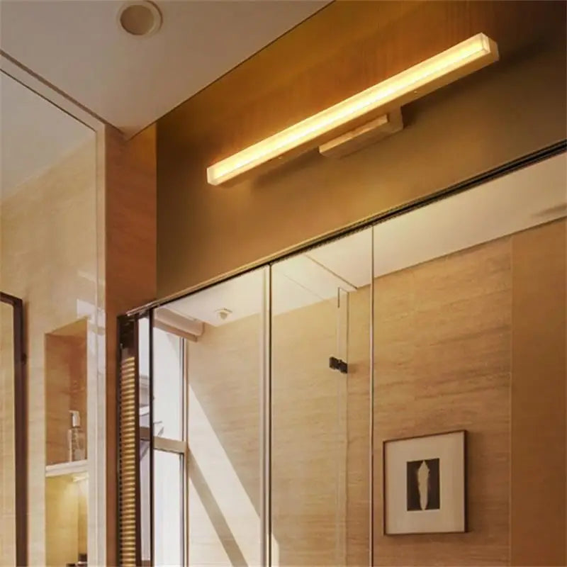 applique murale nordique moderne led créative en bois - vue 3 sur 9