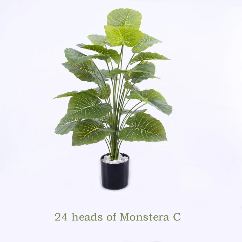 plantes monstera artificielles pour décoration tropicale et festive - vue 4 sur 10