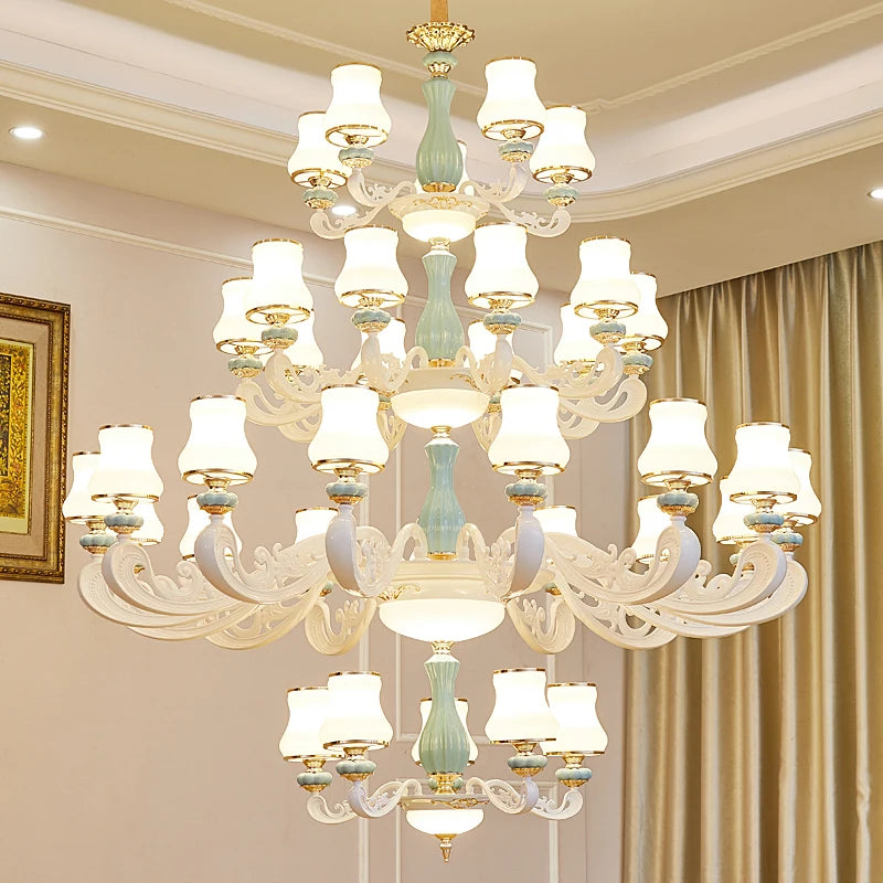 lustre en céramique moderne pour un éclairage élégant intérieur - vue 4 sur 19