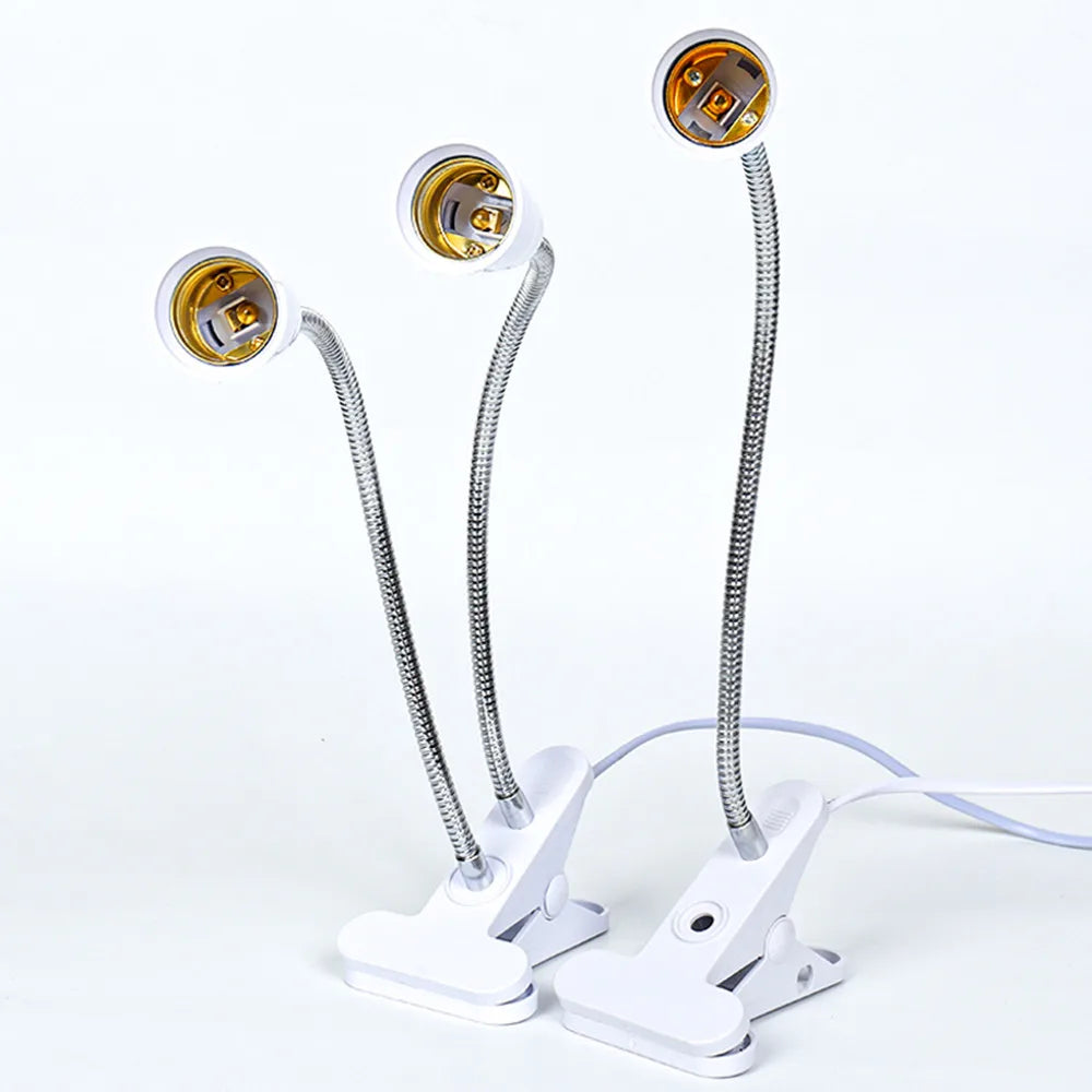 support de lampe led avec prise simple/double et interrupteur flexible - vue 4 sur 10