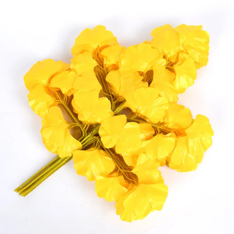 lot de 12 feuilles d'érable artificielles pour décoration d'automne - vue 18 sur 19