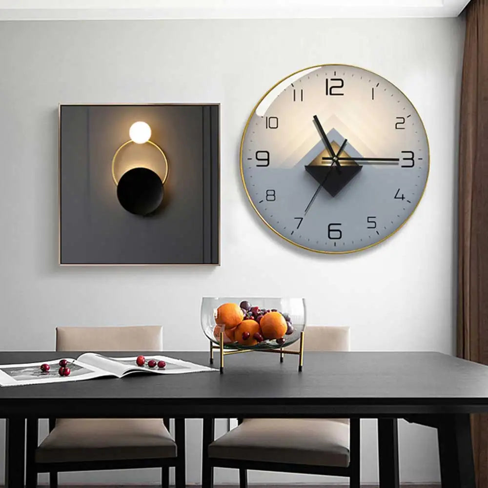 horloge murale en verre design moderne créatif géométrique décorative - vue 6 sur 18