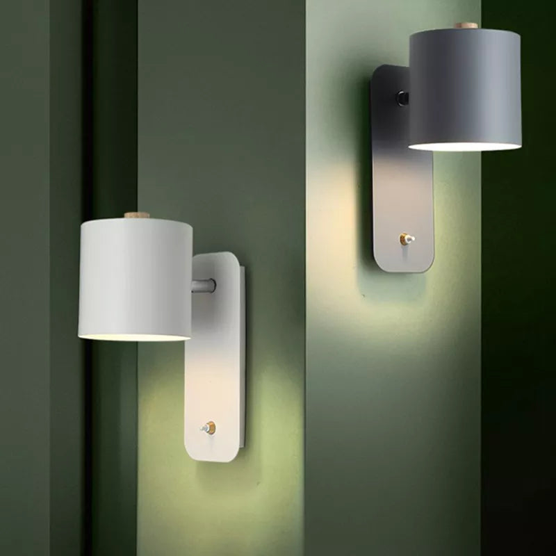Applique murale LED lampes lumières d'intérieur éclairage d'escalier nordique moderne chambre applique décor à la maison pour salon avec interrupteur applique murale