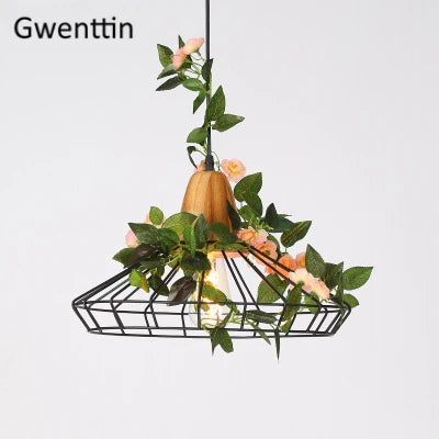 suspension moderne en bois avec éclairage led pour plantes - vue 12 sur 12