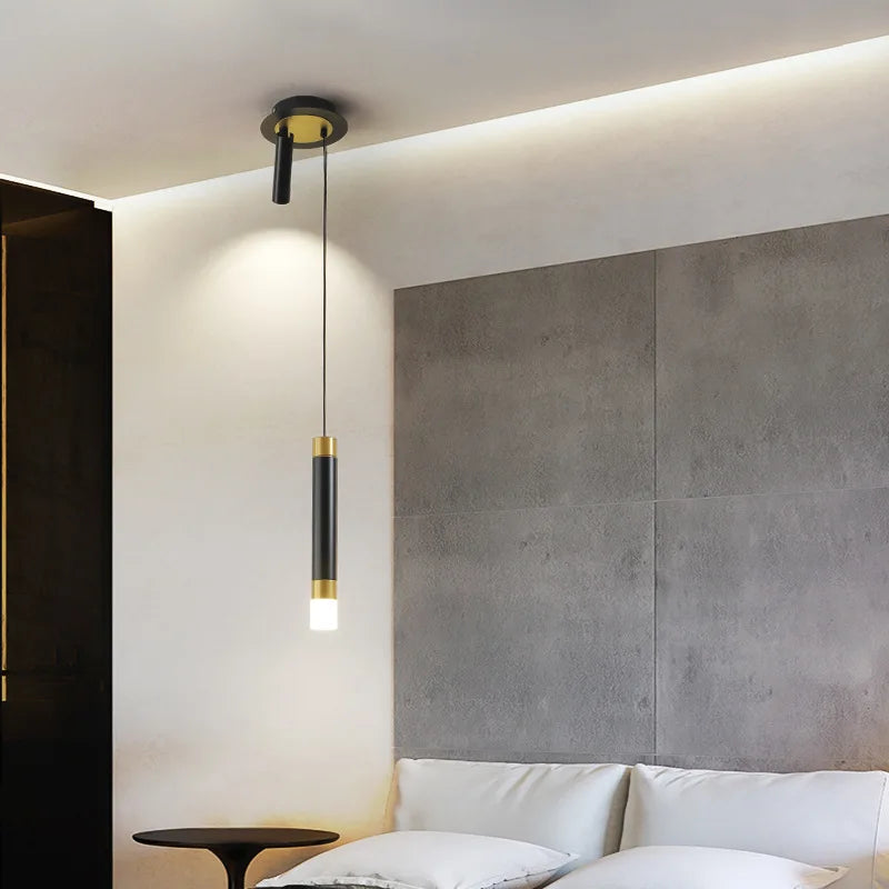 suspension led au design moderne avec long câble - vue 4 sur 14