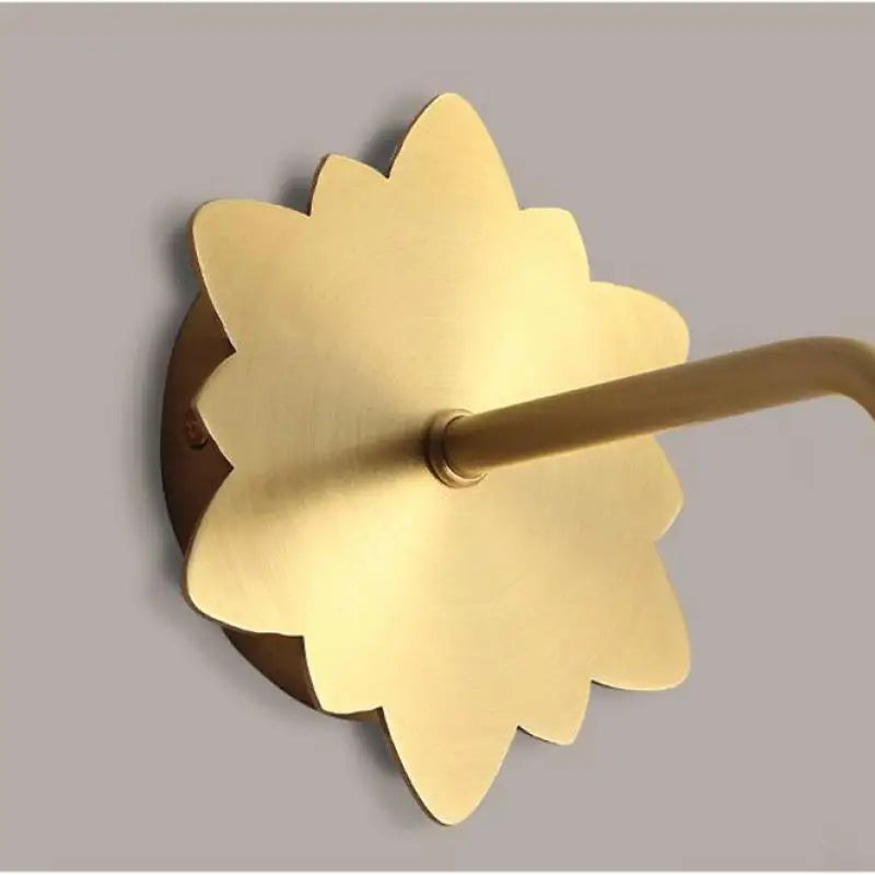 Étude G9 LED Lotus appliques murales pour salon Restaurant lecture éclairage chinois cuivre longue applique murale en cristal Lampara Pared - vue 7 sur 6
