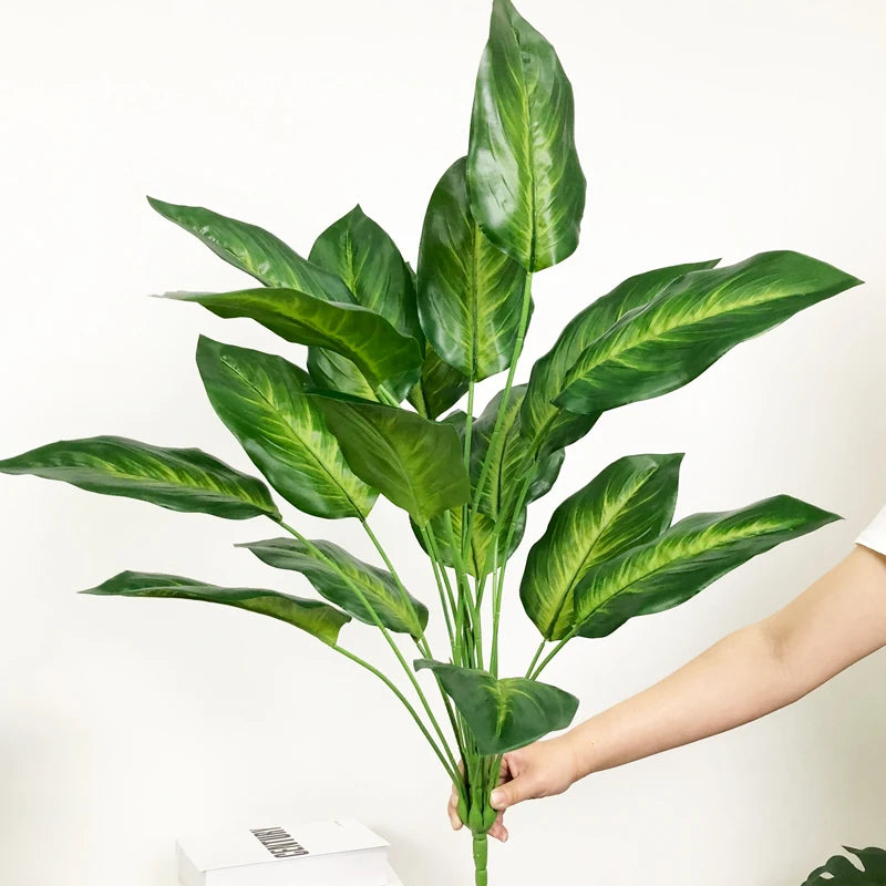 plantes artificielles strelitzia et monstera pour décoration tropicale - vue 11 sur 12