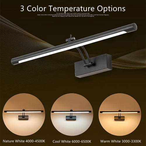 Applique murale miroir moderne bain étanche dimmable