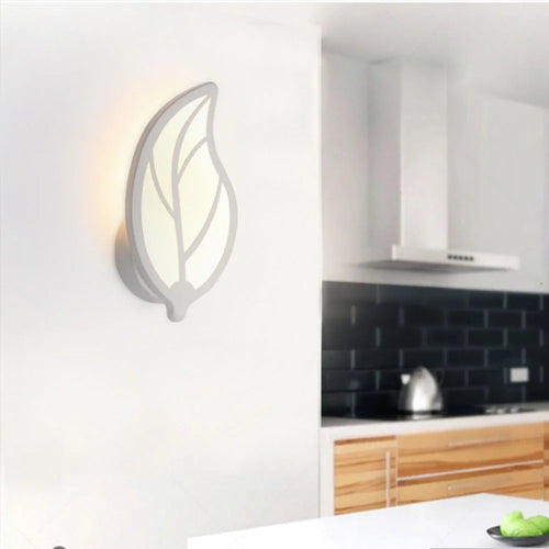 Applique murale LED nordique moderne en forme de feuille