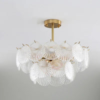 suspension en cristal design nordique luxueux éclairage d'ambiance