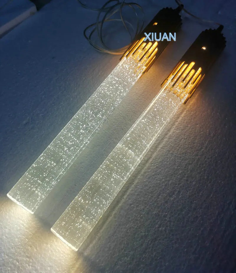 Lampe suspension cristal luxe télécommande alu 220V LED - vue 6 sur 14