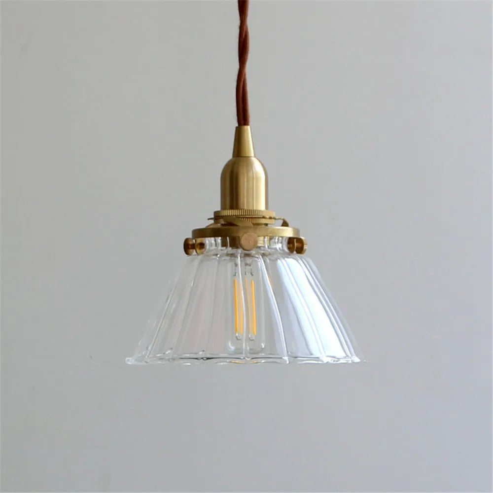 loft industriel led suspension lumière rétro laiton verre suspension antique droplight - vue 3 sur 8