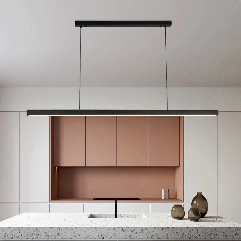 Lustre design moderne minimaliste personnalité barre à LED - vue 4 sur 6