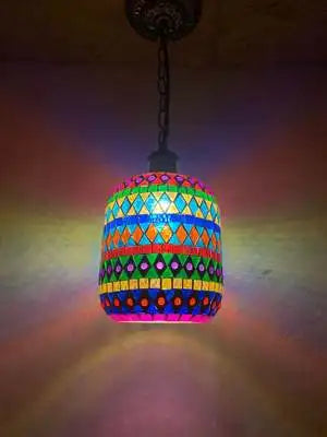 suspension LED en mosaïque turque style bohémien rétro vintage - vue 14 sur 14