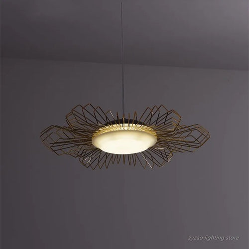 lustre en fer moderne pour décoration intérieure nordique - vue 2 sur 9