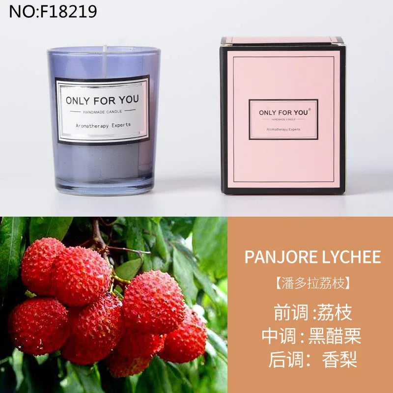 bougie parfumée romantique en cire de soja artisanale avec huiles essentielles - vue 9 sur 26