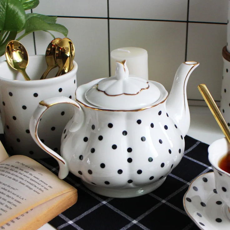 Service à thé anglais porcelaine peinte main vintage