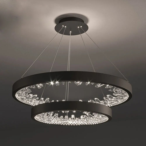 lustre design en cristal lumineux pour décoration moderne intérieure - vue 6 sur 20