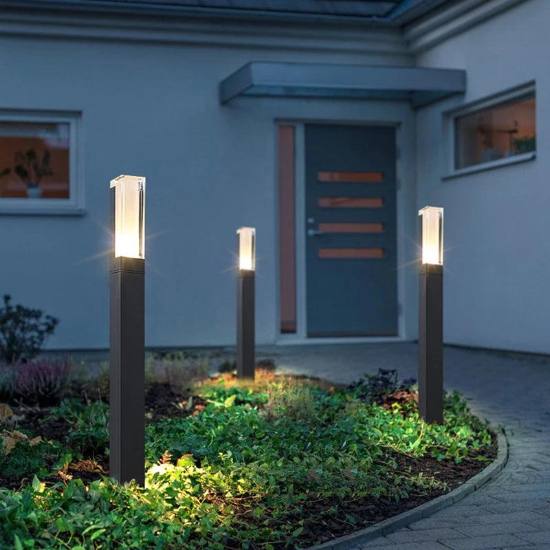 lampe de jardin led extérieure étanche en aluminium pour allée