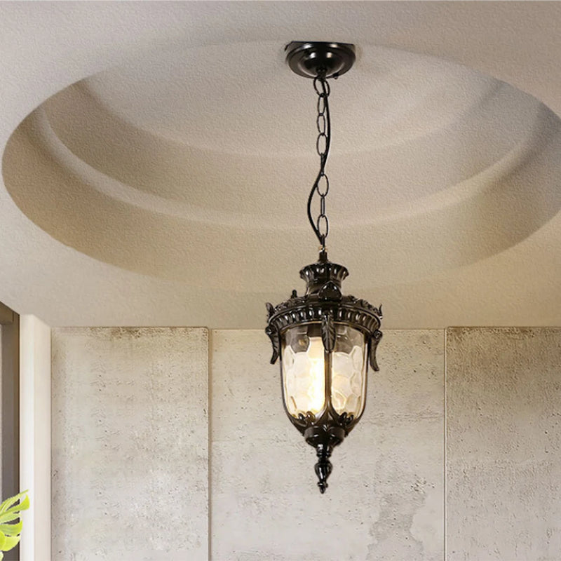 SANDIY Rétro Lustre Vintage Extérieur Plafond Suspension Europe Suspension pour Jardin Porche Balcon Cour Éclairage Public