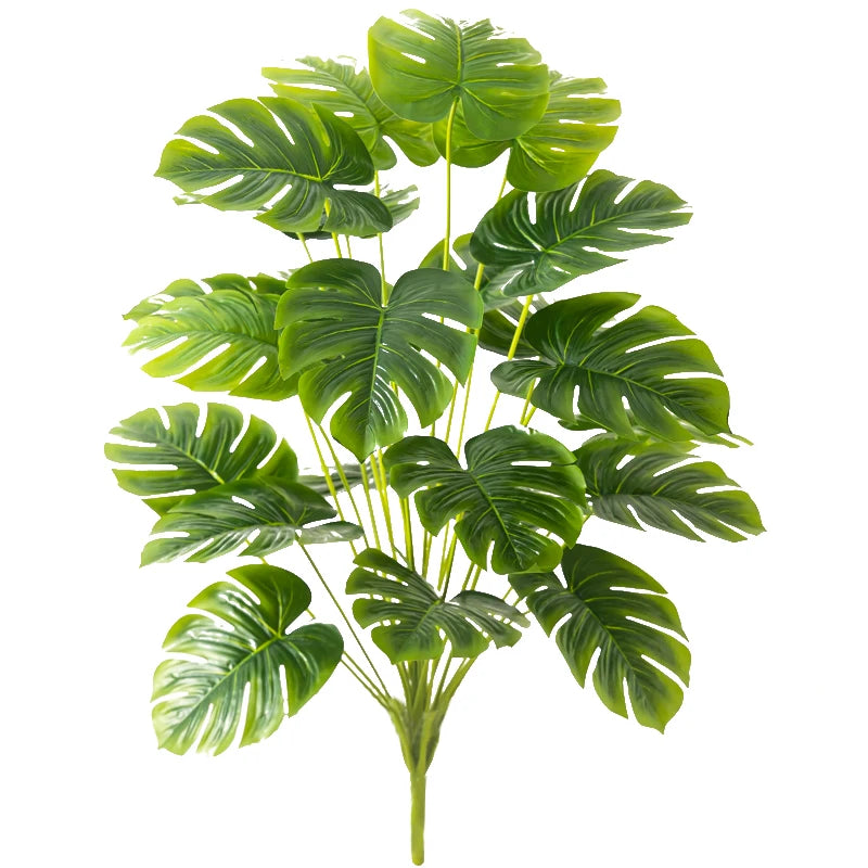 arbre tropical artificiel grandes feuilles de monstera en pot décoratif - vue 19 sur 23