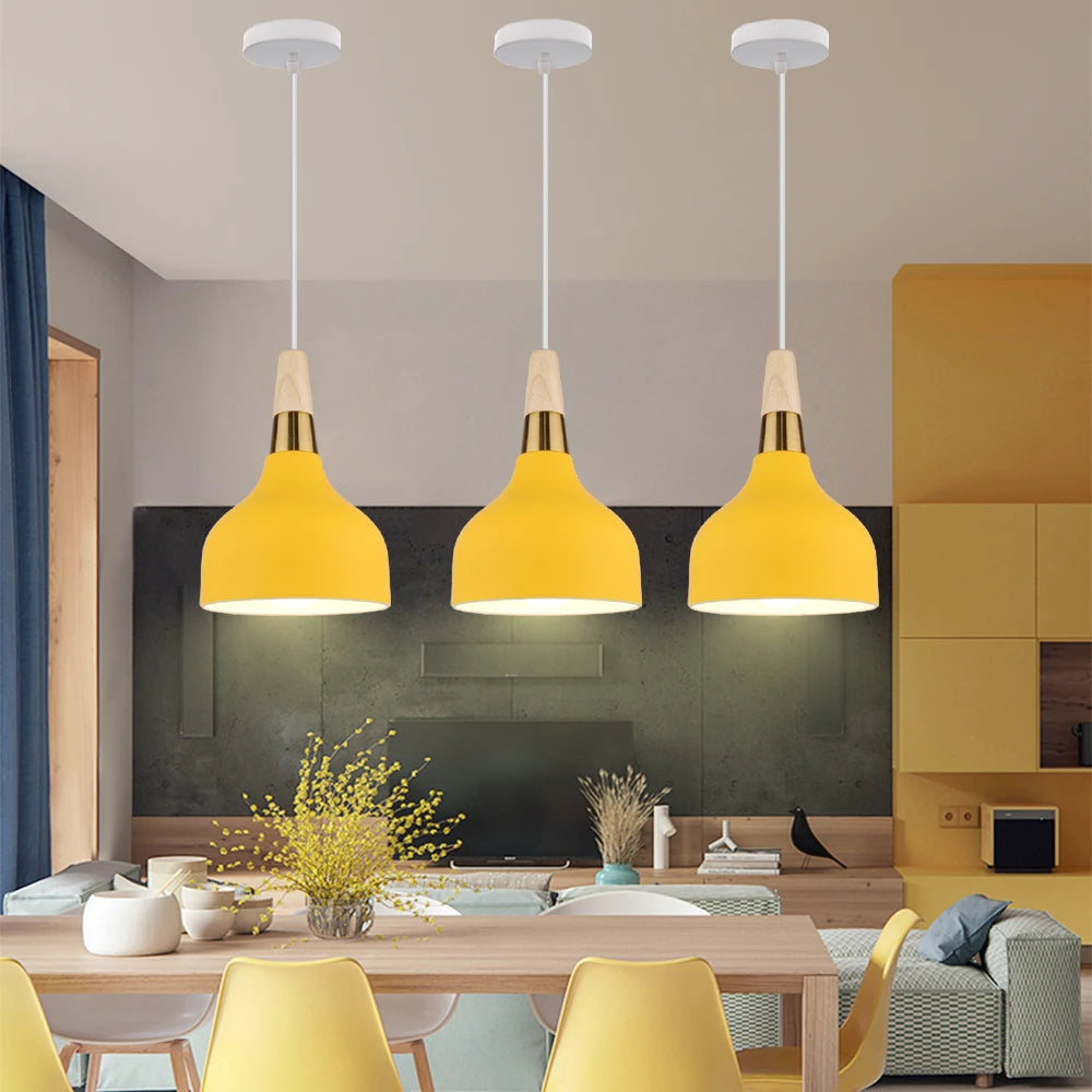 luminaire suspendu led moderne nordique en aluminium rétro - vue 7 sur 16