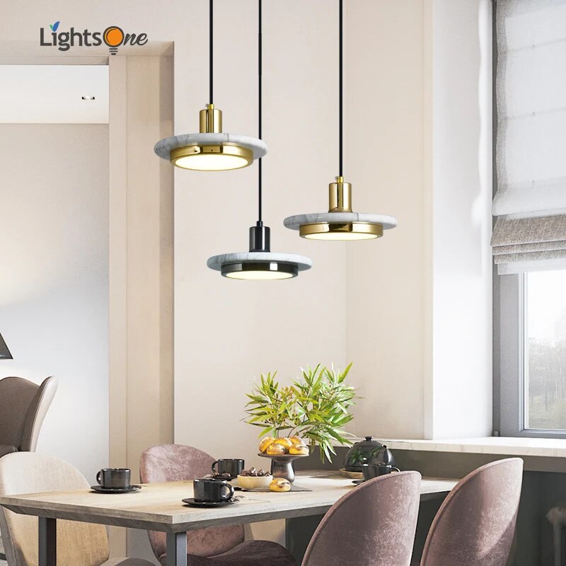 Suspension en marbre au design nordique créatif