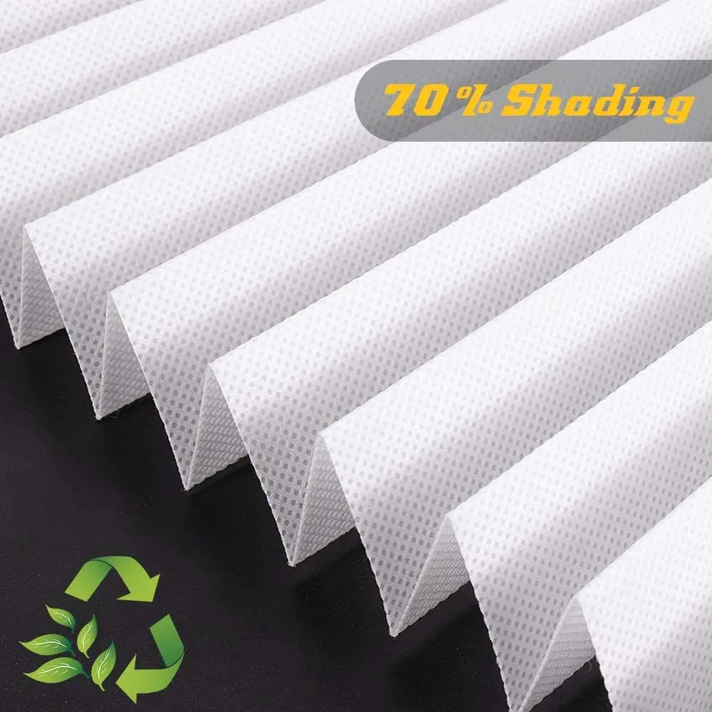 Store plisse occultant adhesif style zebre fenetre chambre - vue 3 sur 17